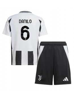 Juventus Danilo Luiz #6 Replika Hemmakläder Barn 2024-25 Kortärmad (+ byxor)